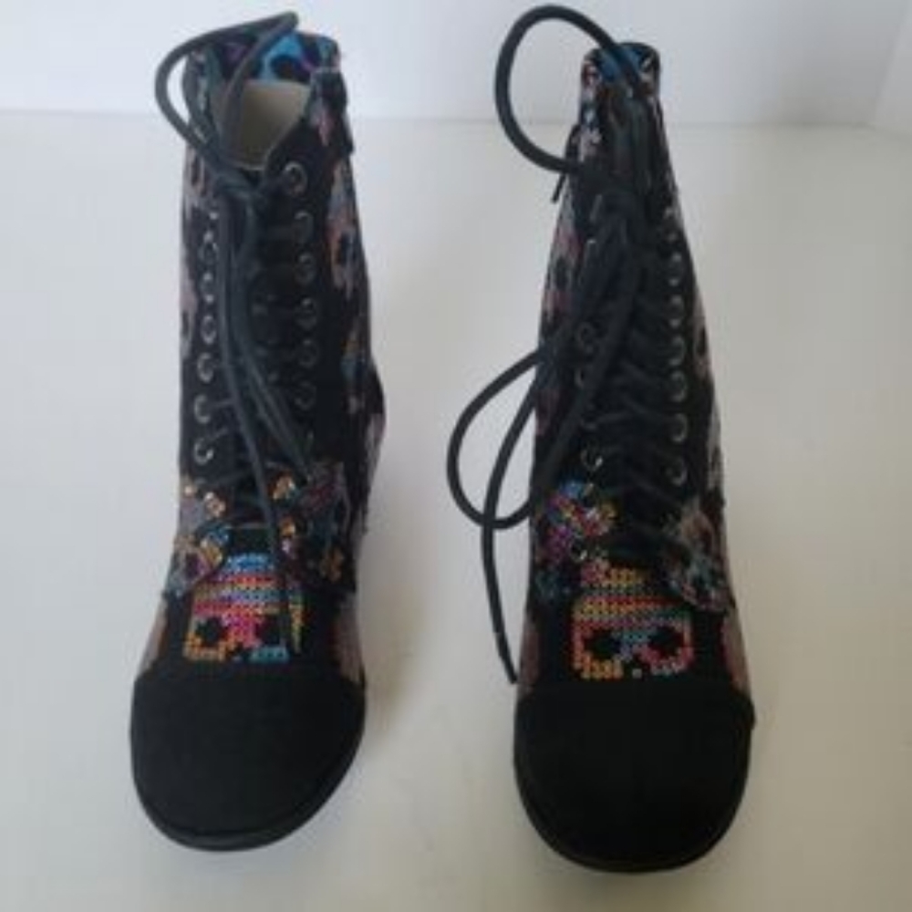 New Iron Fist Women's 5 Sugar Hiccup Combat Boots Black - Picture 3 of 12